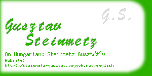 gusztav steinmetz business card